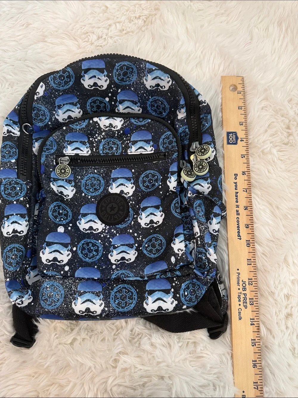 Kipling Kid’s Seoul S Black and Blue Stormtrooper Print Backpack